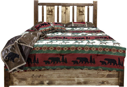 Montana Woodworks Homestead King Lagerplattform Bett, gefärbt