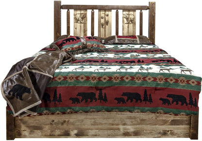 Montana Woodworks Homestead King Lagerplattform Bett, gefärbt