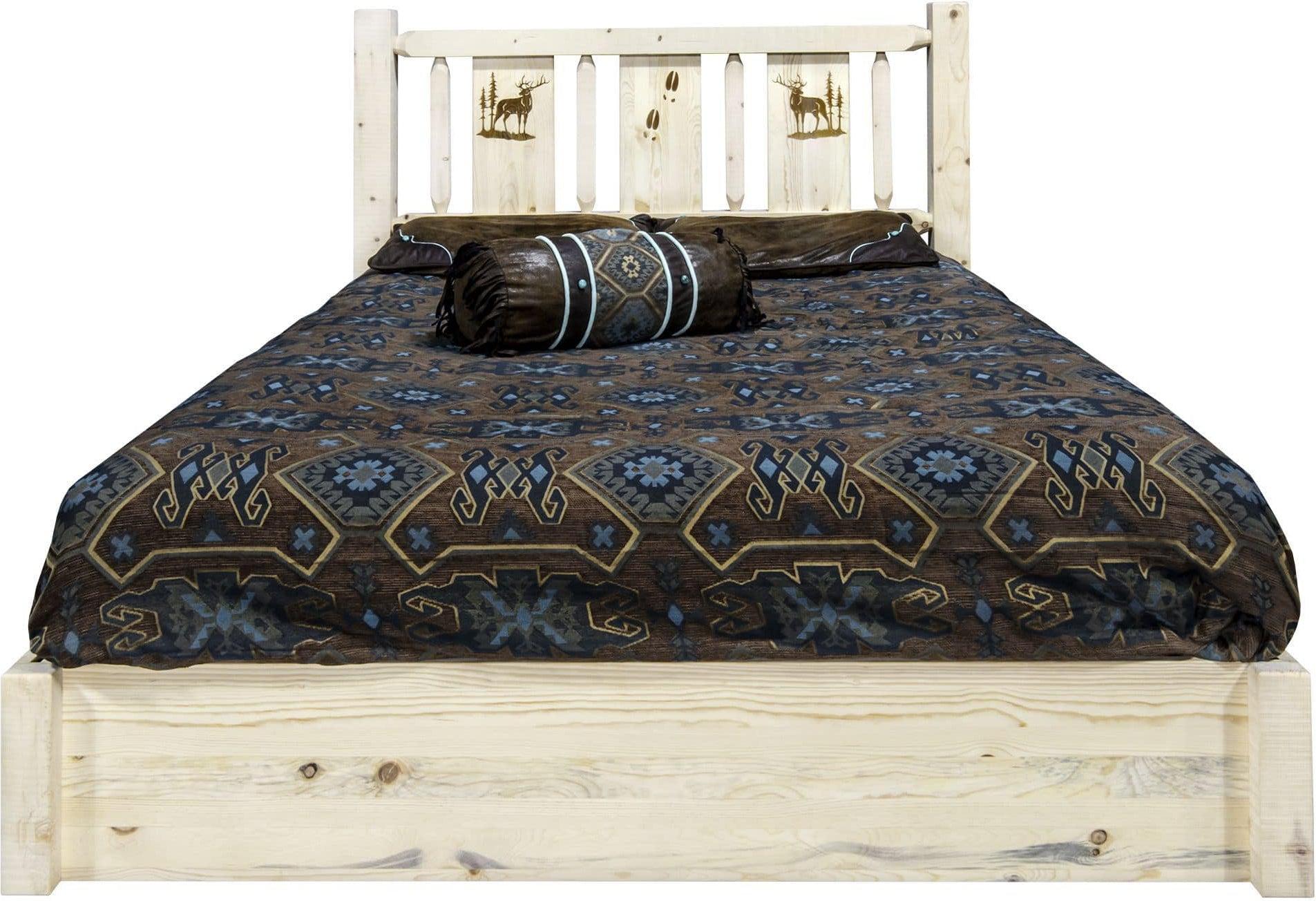 Montana Woodworks Homestead King Lagerplattform Bett, unvollendet