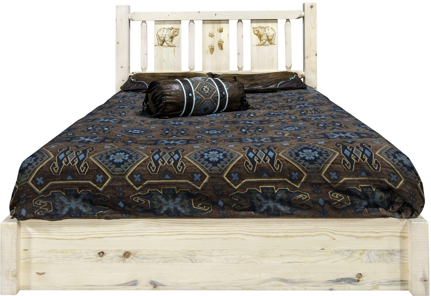 Montana Woodworks Homestead King Lagerplattform Bett, unvollendet