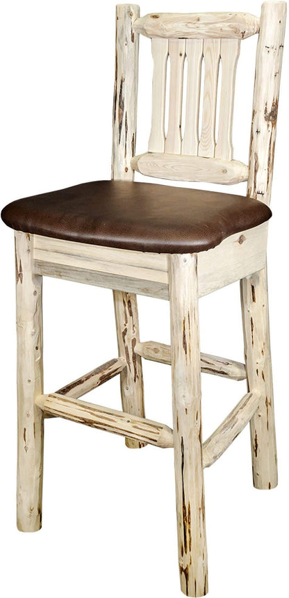 Montana Woodworks Montana Kollektion Barshocker mit Rücksitz und Polstersitz