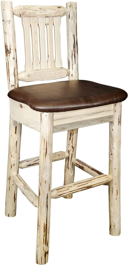 Montana Woodworks Montana Kollektion Barshocker mit Rücksitz und Polstersitz