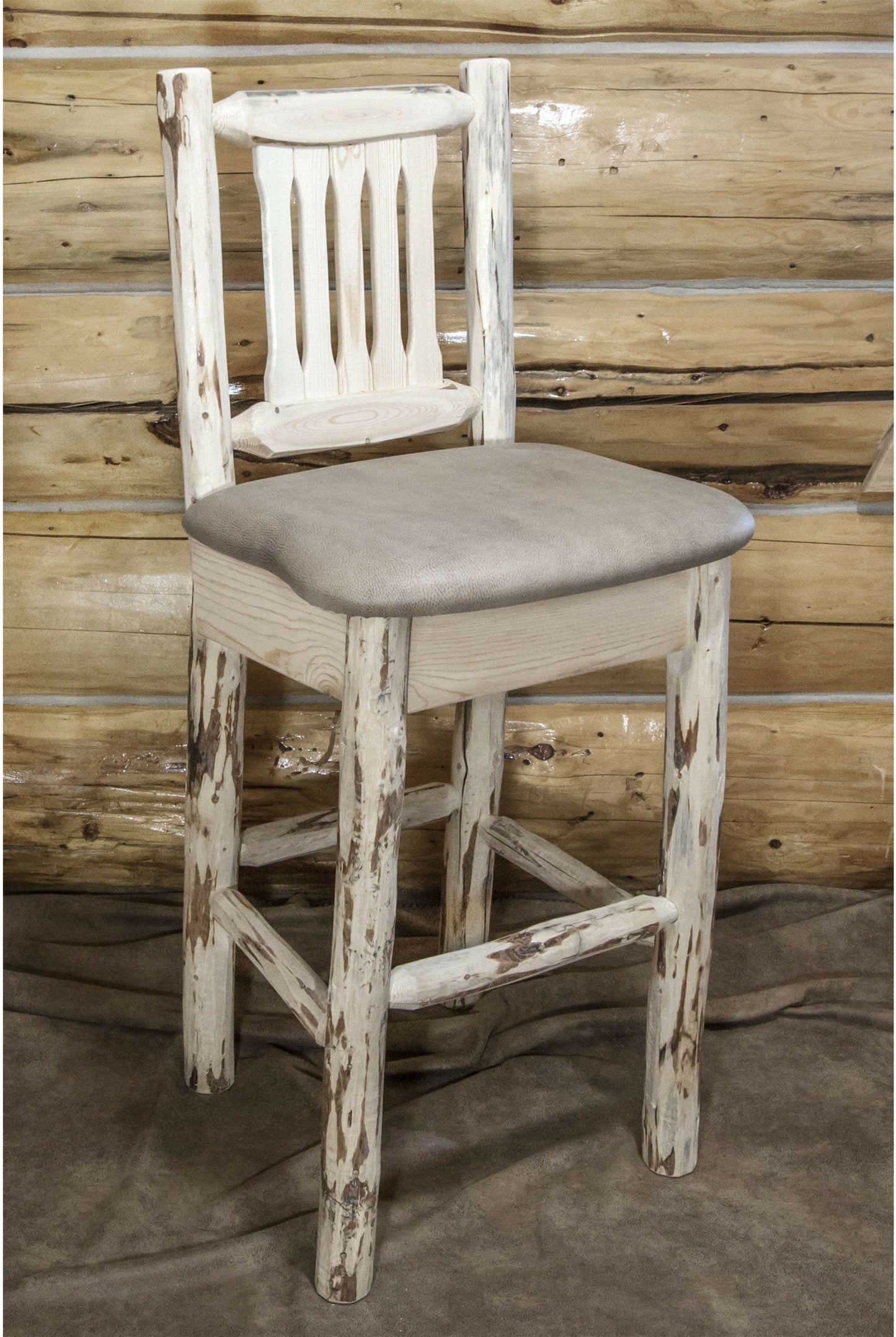 Montana Woodworks Montana Kollektion Barshocker mit Rücksitz und Polstersitz