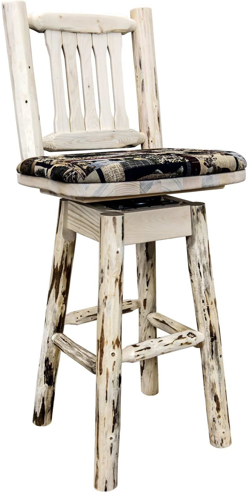 Montana Woodworks Montana Kollektion Barshocker mit Rücken / Schwenk / Polstersitz
