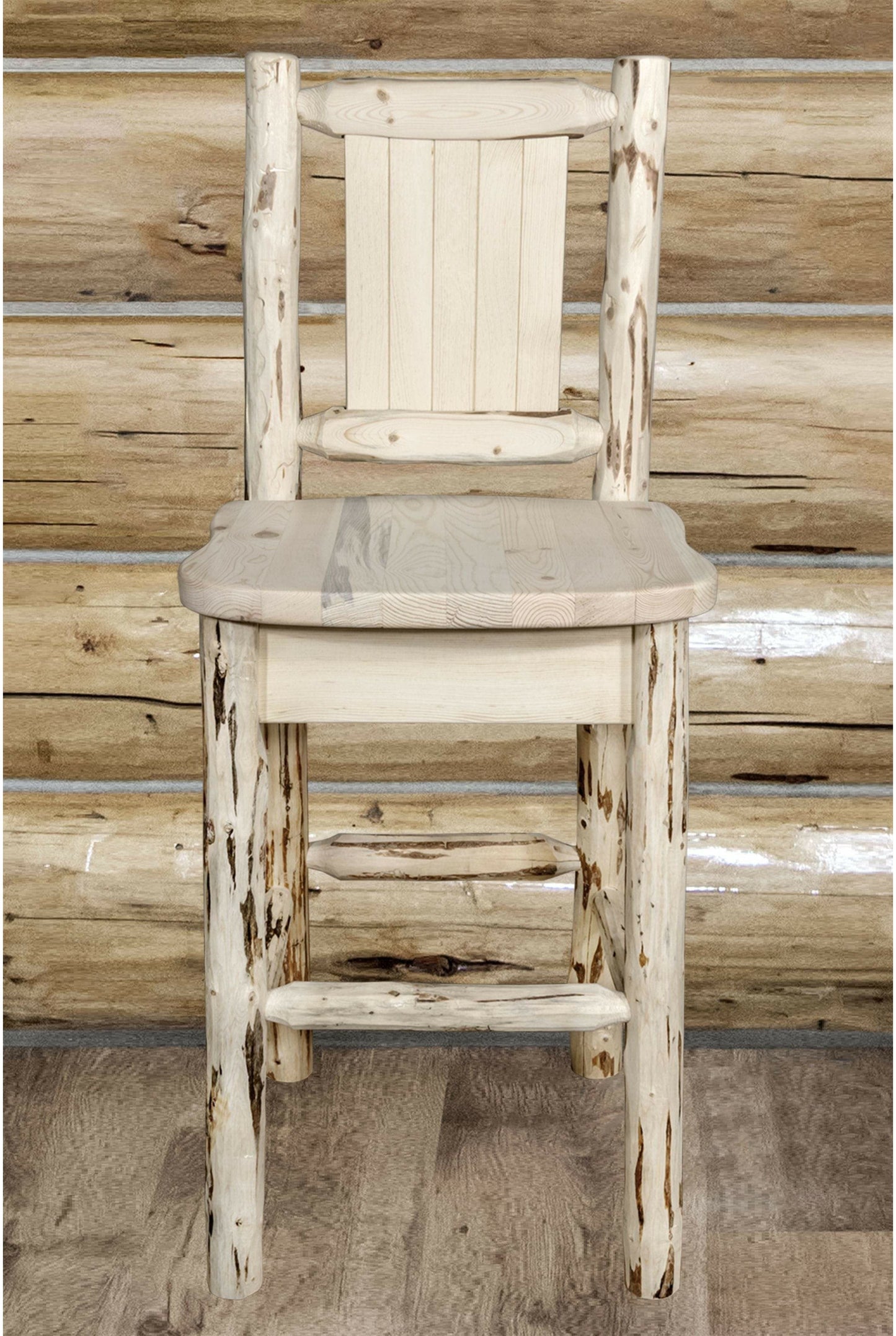 Montana Woodworks Montana Kollektion Barshocker mit Lasergravur - Klarer Lack Finish