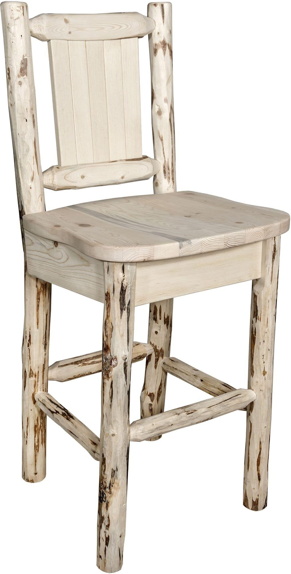 Montana Woodworks Montana Kollektion Barshocker mit Lasergravur - Klarer Lack Finish
