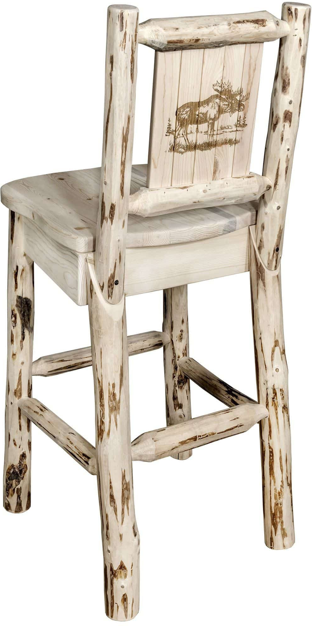 Montana Woodworks Montana Kollektion Barshocker mit Lasergravur Elch Design - Bereit zum Abschluss