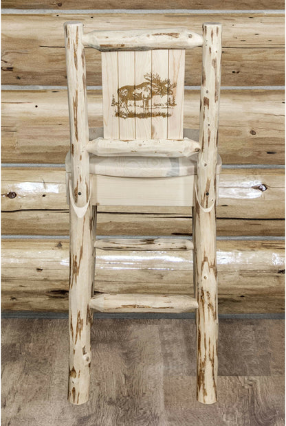 Montana Woodworks Montana Kollektion Barshocker mit Lasergravur Elch Design - Bereit zum Abschluss