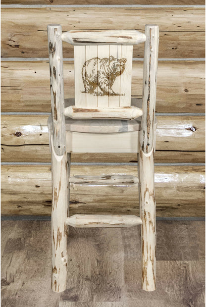 Montana Woodworks Montana Kollektion Barshocker mit Lasergravur Elch Design - Bereit zum Abschluss
