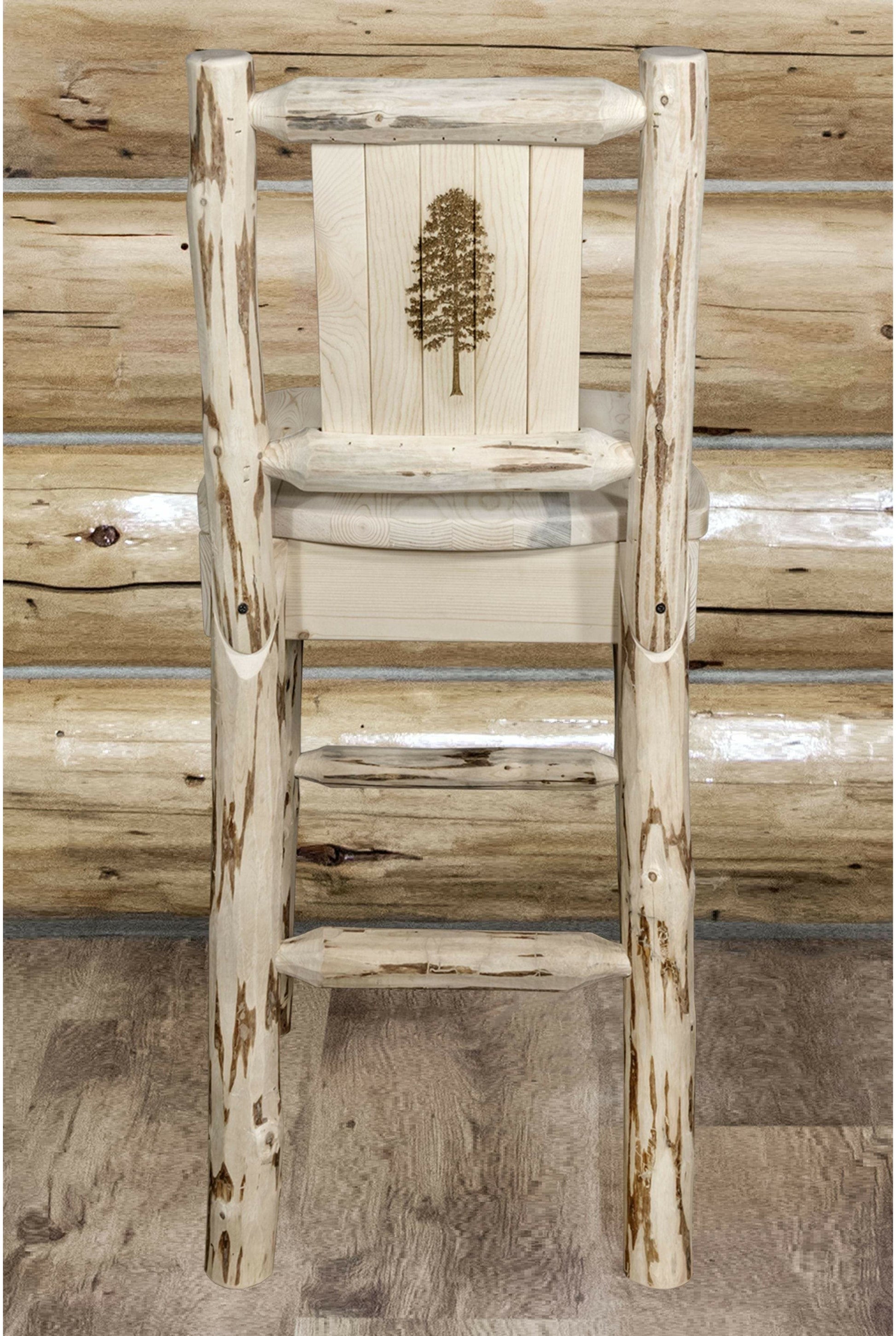 Montana Woodworks Montana Kollektion Barshocker mit Lasergravur Elch Design - Bereit zum Abschluss