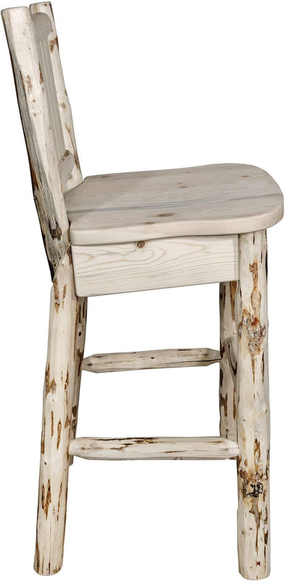Montana Woodworks Montana Kollektion Barshocker mit Lasergravur Elch Design - Bereit zum Abschluss
