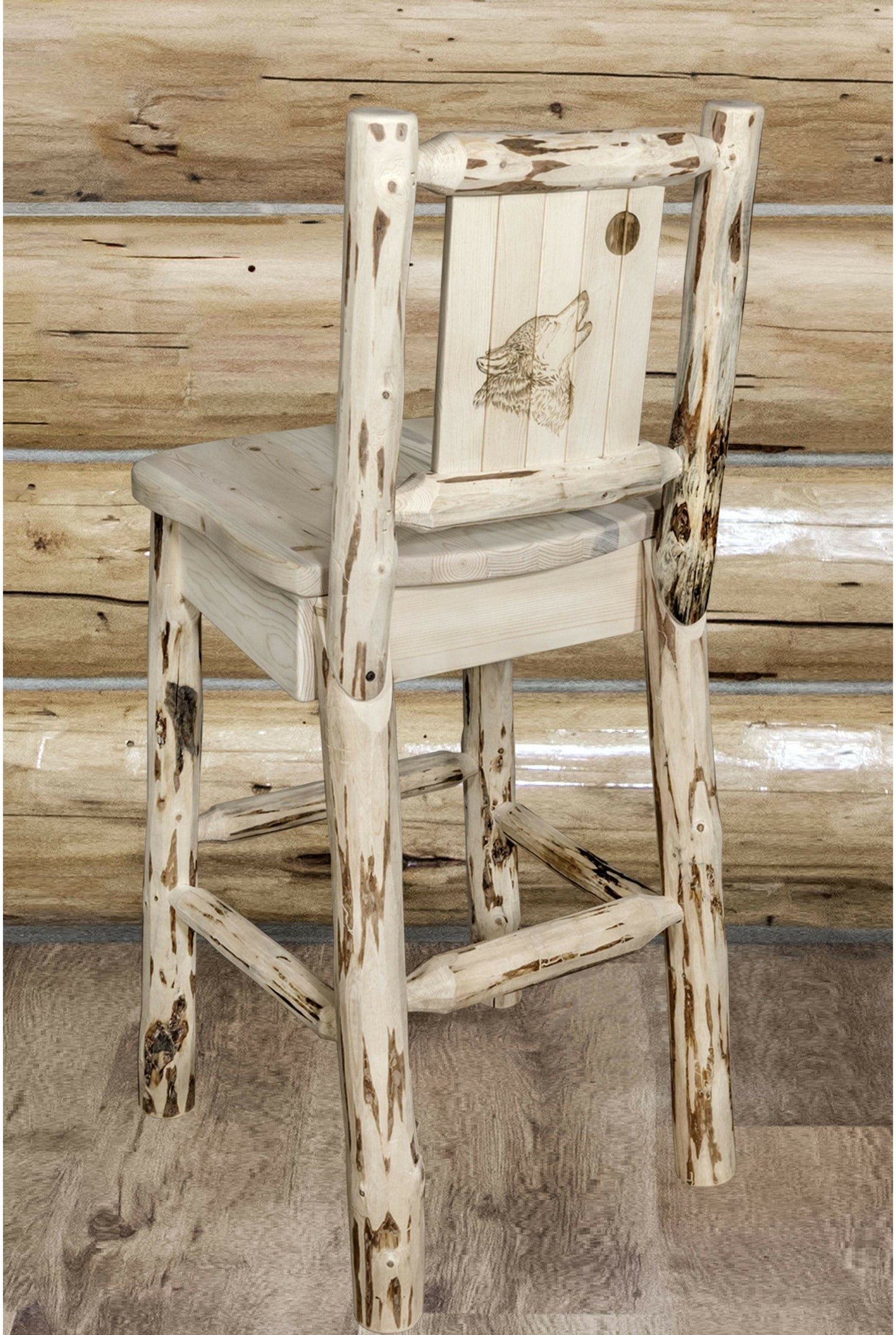 Montana Woodworks Montana Kollektion Barshocker mit Lasergravur Elch Design - Bereit zum Abschluss