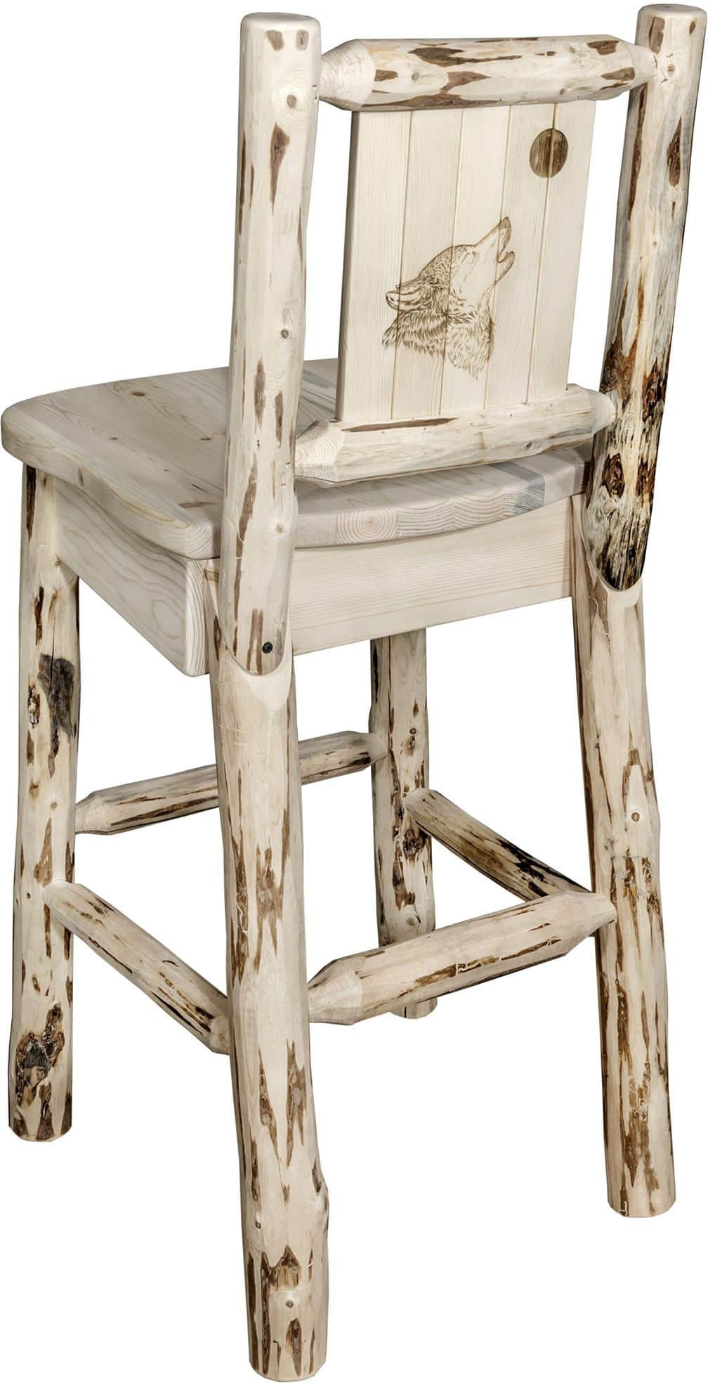 Montana Woodworks Montana Kollektion Barshocker mit Lasergravur Elch Design - Bereit zum Abschluss