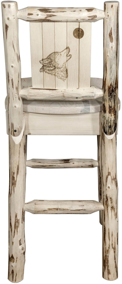 Montana Woodworks Montana Kollektion Barshocker mit Lasergravur Elch Design - Bereit zum Abschluss