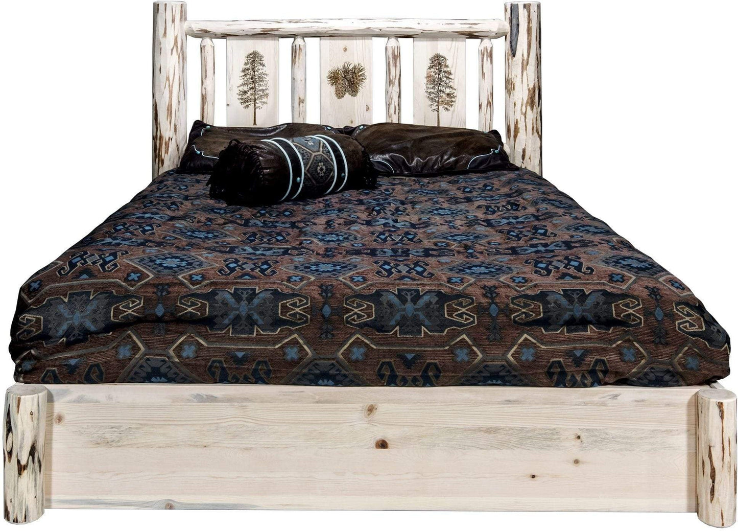 Montana Woodworks Montana Kollektion Vollständige Speicherplattform mit Lasergravur-Design - Klare Lackierung