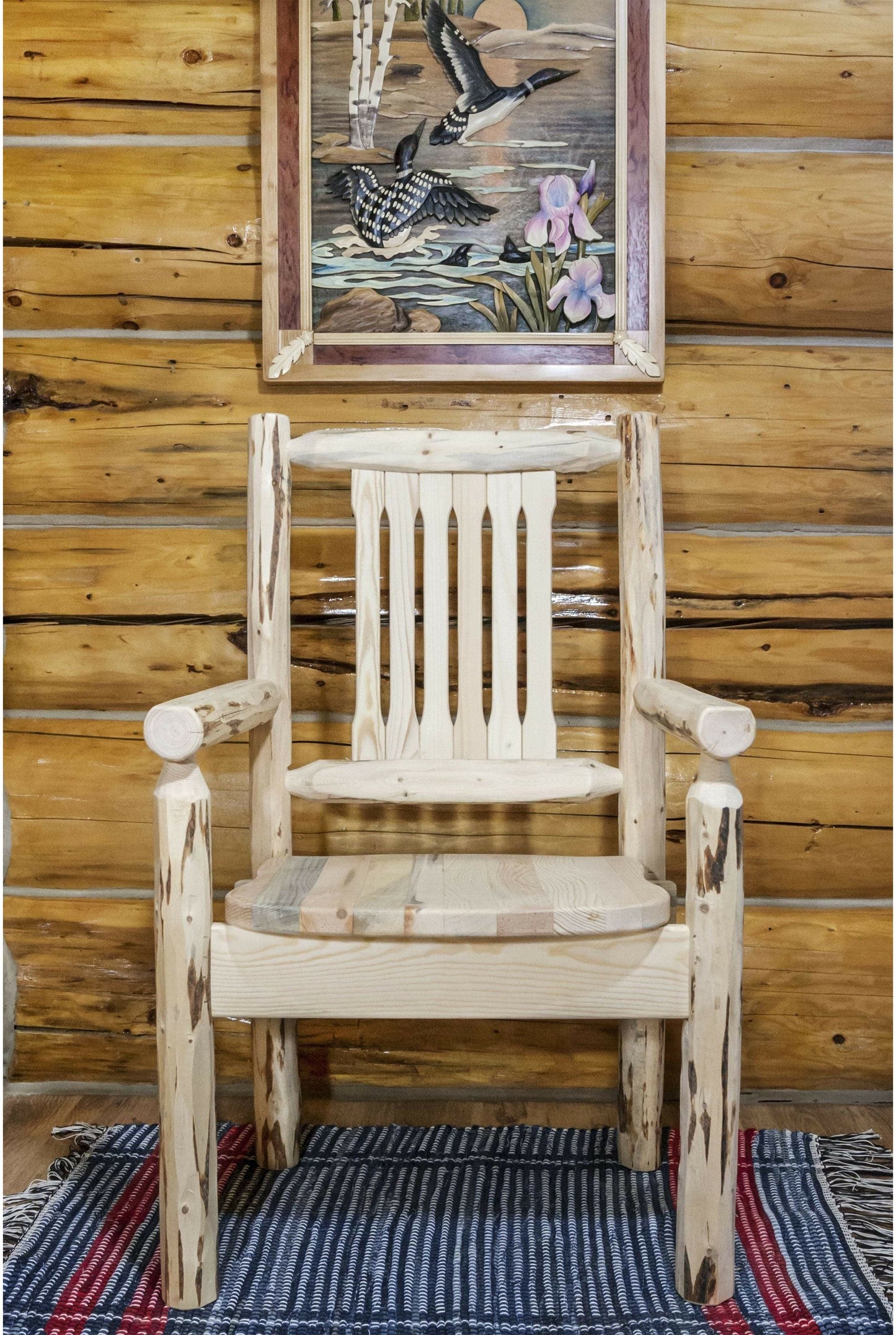Montana Woodworks Montana Kollektion Kapitänsstuhl mit ergonomischem Holzsitz