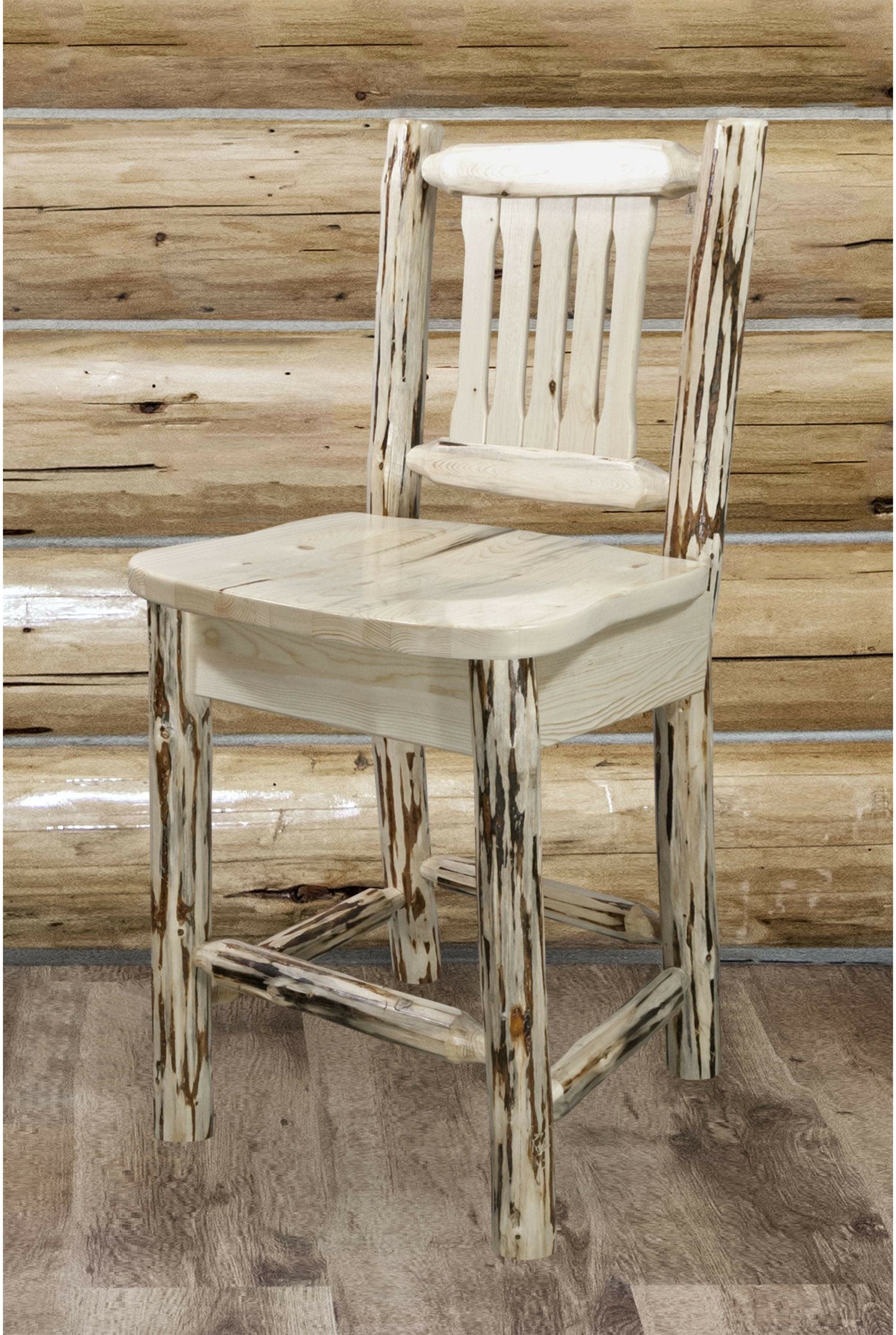 Montana Woodworks Montana Kollektion Counter Height Barshocker mit Rücken