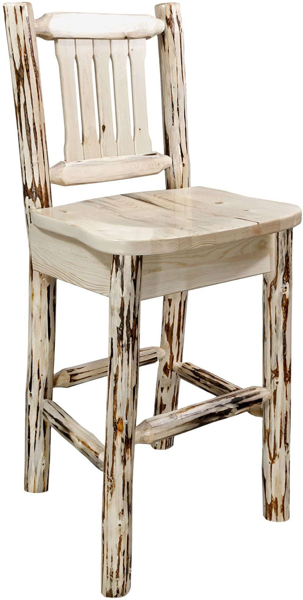 Montana Woodworks Montana Kollektion Counter Height Barshocker mit Rücken