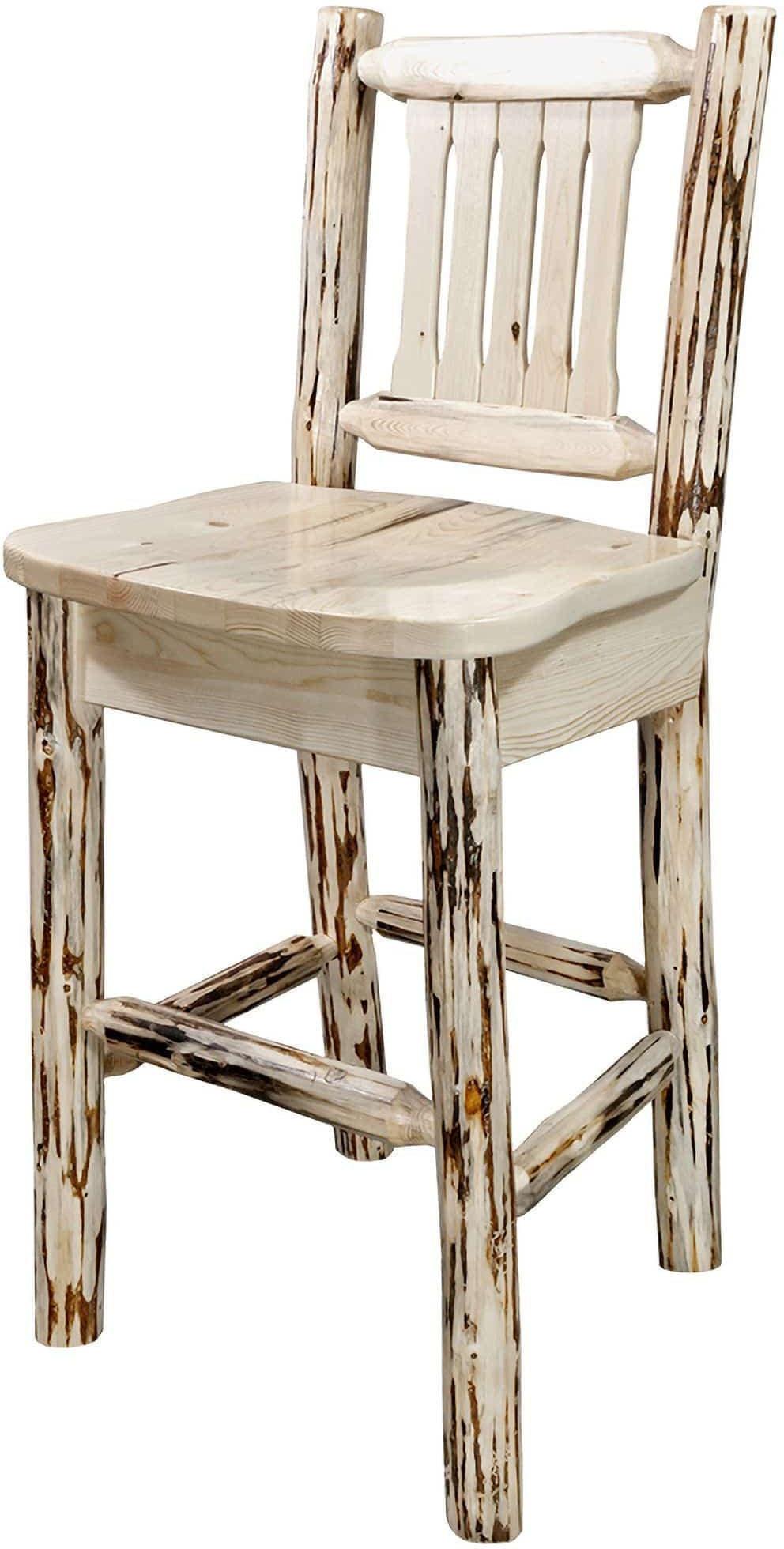 Montana Woodworks Montana Kollektion Counter Height Barshocker mit Rücken