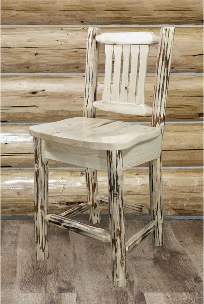 Montana Woodworks Montana Kollektion Counter Height Barshocker mit Rücken