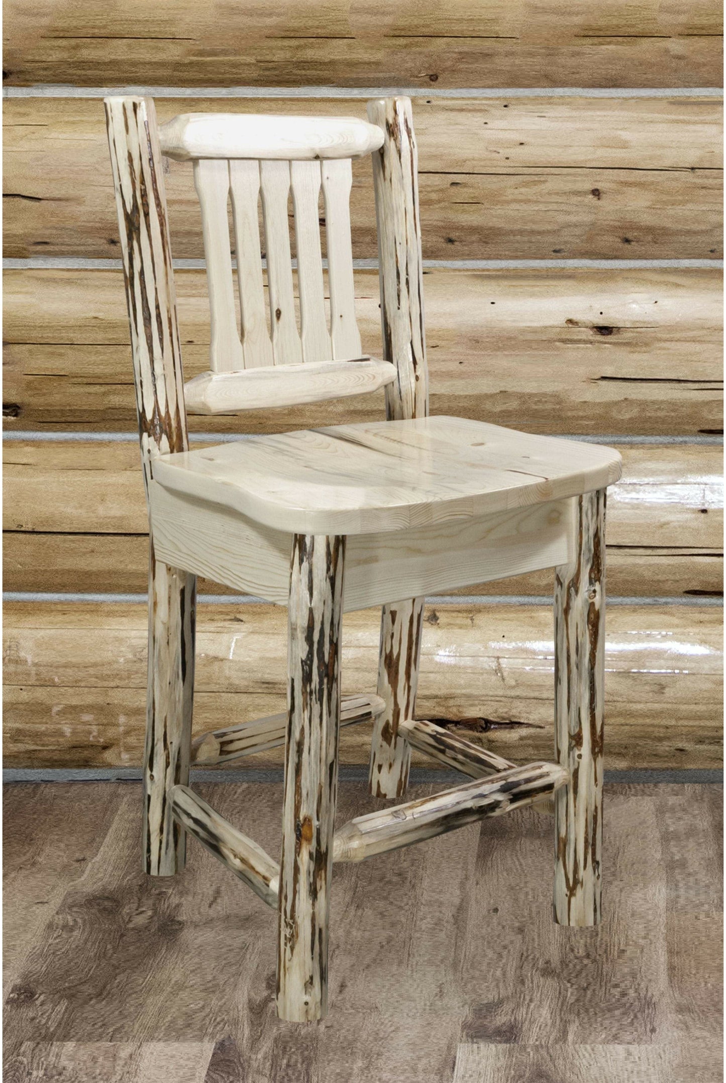 Montana Woodworks Montana Kollektion Counter Height Barshocker mit Rücken