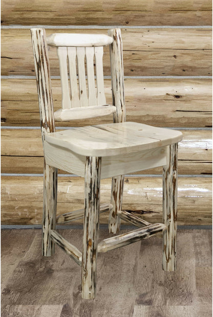 Montana Woodworks Montana Kollektion Counter Height Barshocker mit Rücken