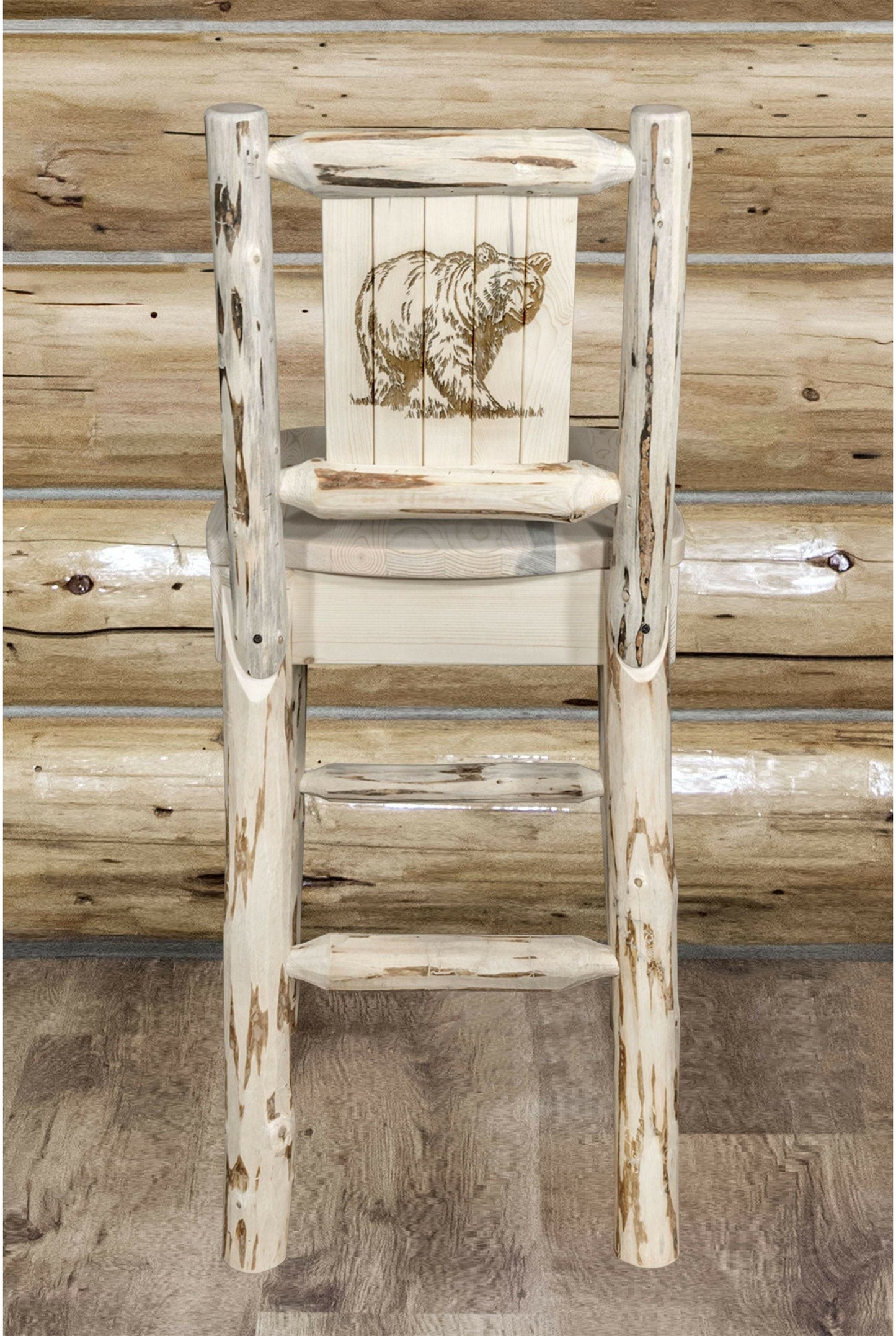 Montana Woodworks Montana Kollektion Counter Height Barshocker mit Lasergravur Design - Bereit zum Abschluss