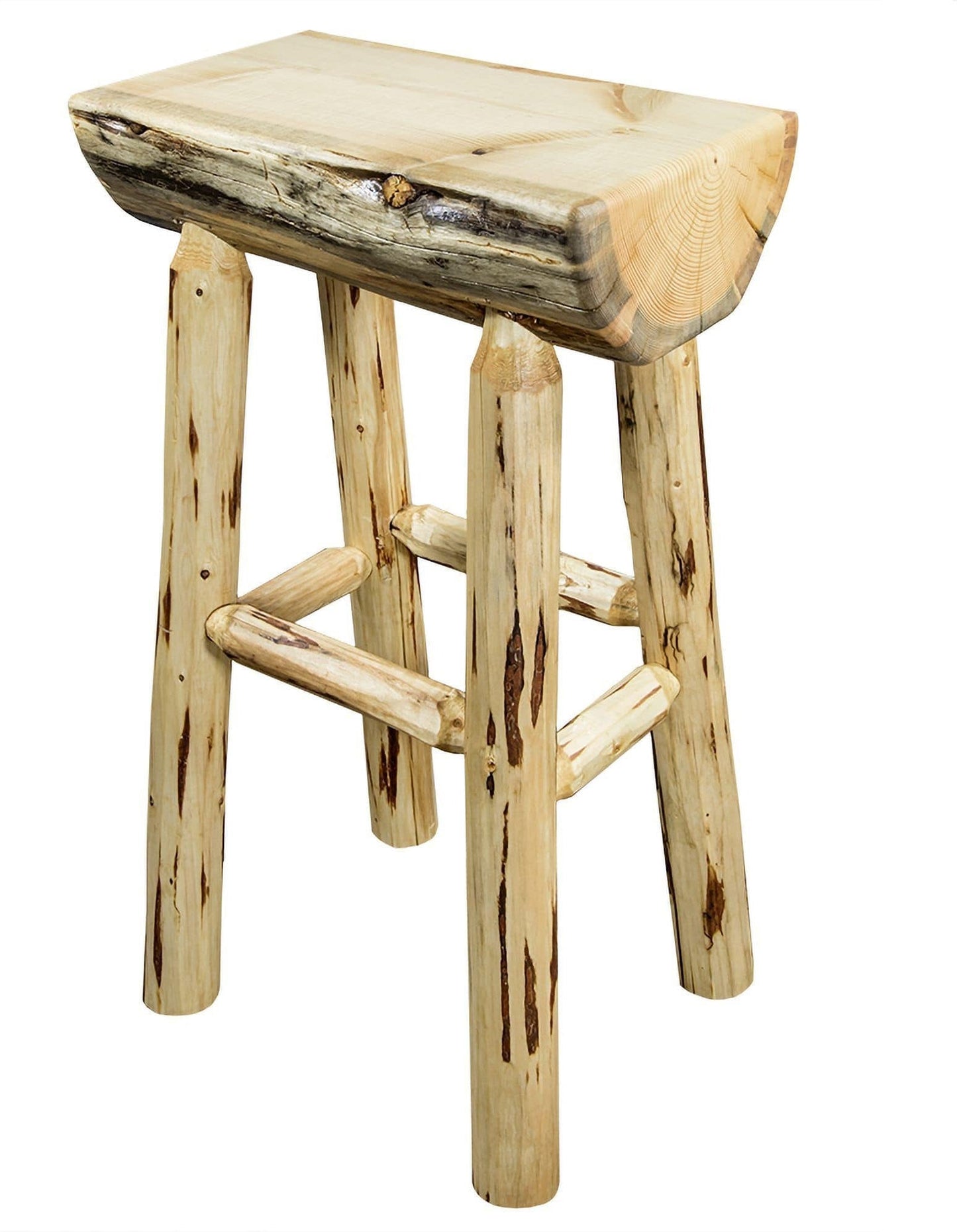 Montana Woodworks Montana Kollektion Counter Height Halb Log Barstool