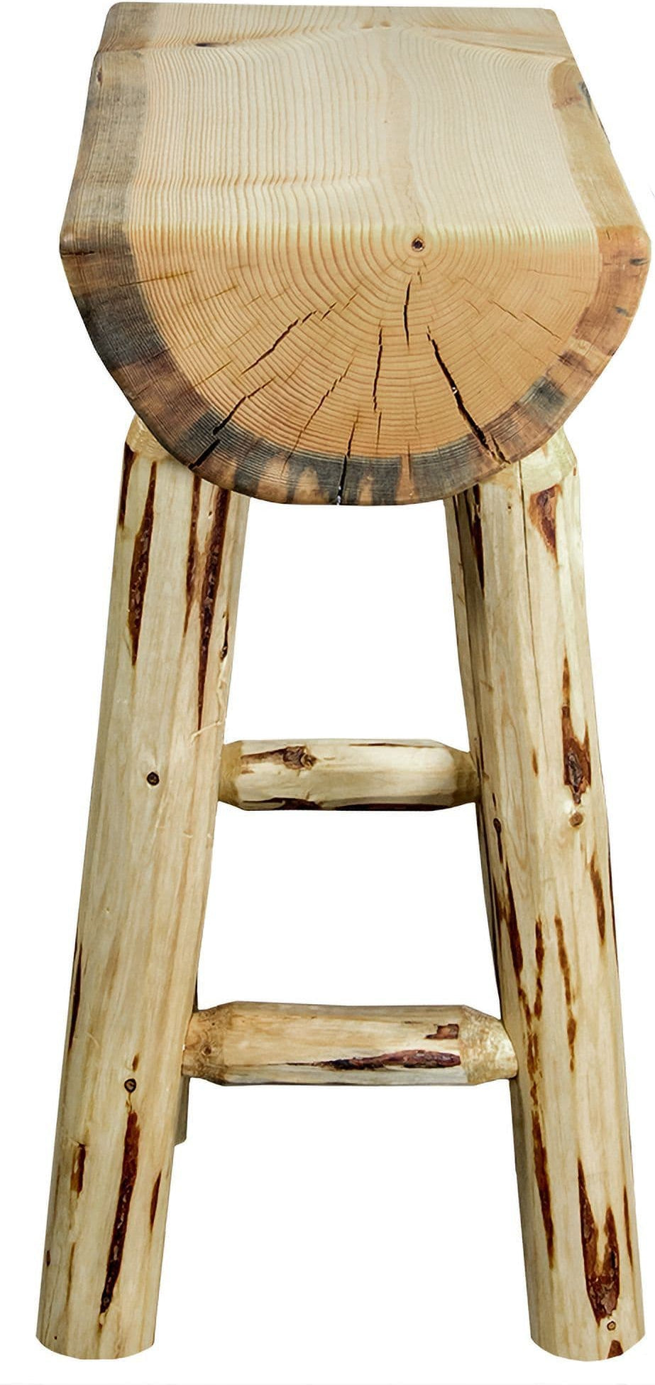 Montana Woodworks Montana Kollektion Counter Height Halb Log Barstool