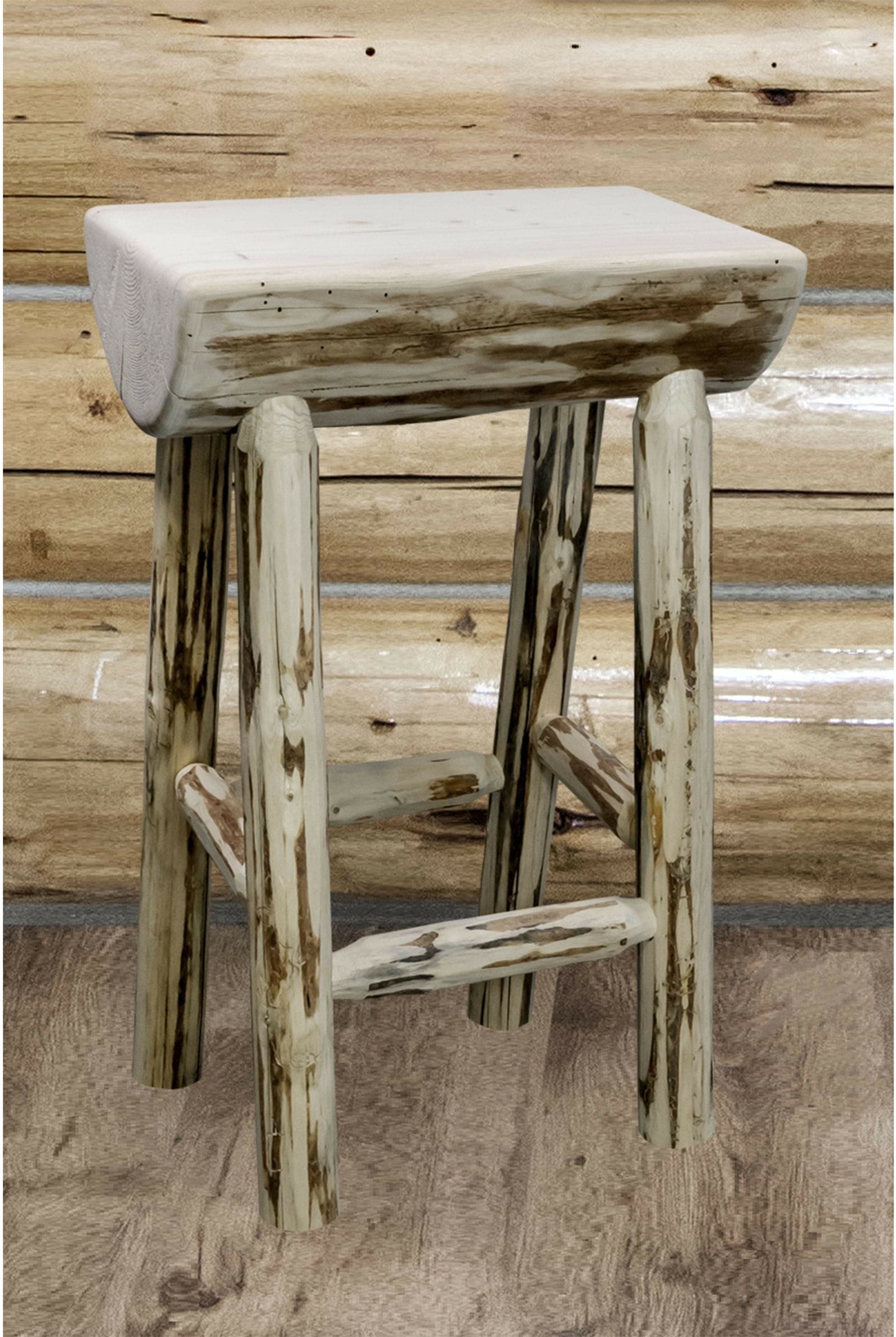 Montana Woodworks Montana Kollektion Counter Height Halb Log Barstool