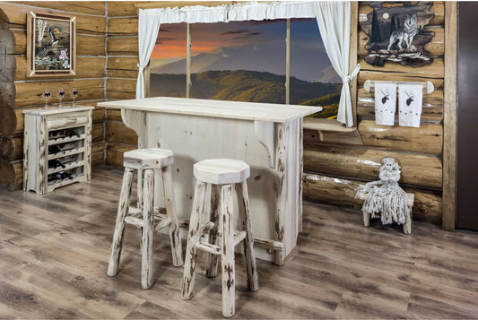 Montana Woodworks Montana Kollektion Deluxe Bar mit Fußschiene