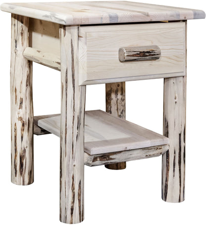 Montana Woodworks Montana Kollektion Nachttisch mit Schublade und Regal
