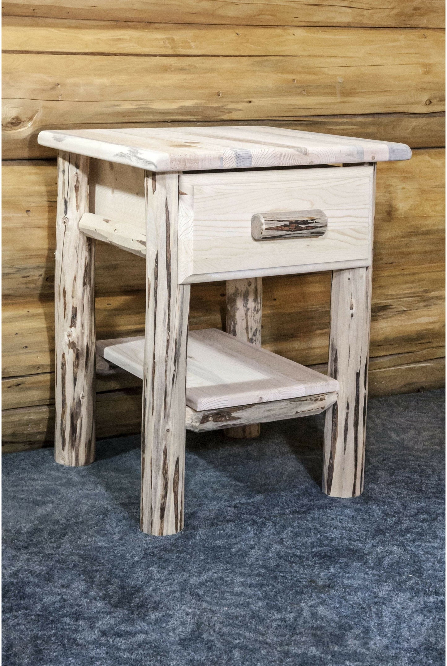 Montana Woodworks Montana Kollektion Nachttisch mit Schublade und Regal