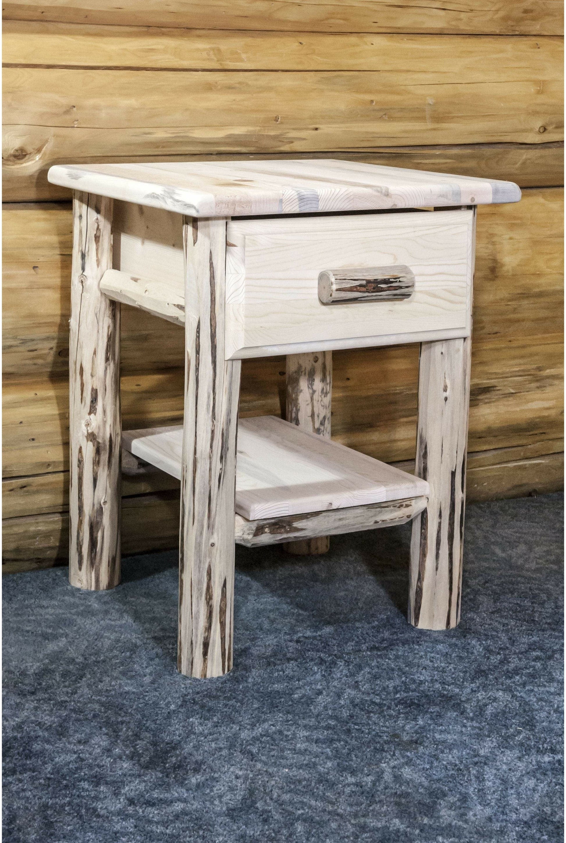 Montana Woodworks Montana Kollektion Nachttisch mit Schublade und Regal
