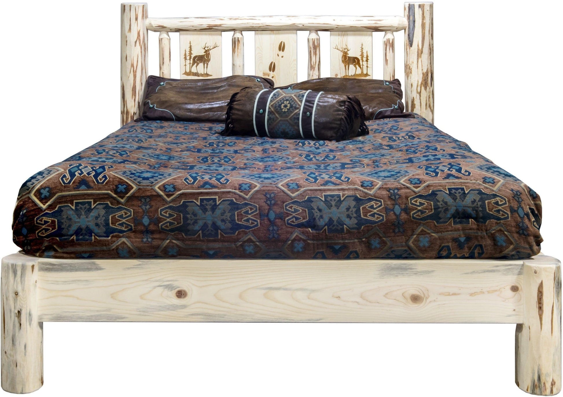 Montana Woodworks Montana Kollektion Queen Platform Bett mit Lasergravur - Bereit zum Abschluss