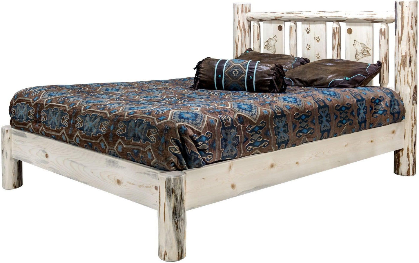 Montana Woodworks Montana Kollektion Queen Platform Bett mit Lasergravur - Bereit zum Abschluss