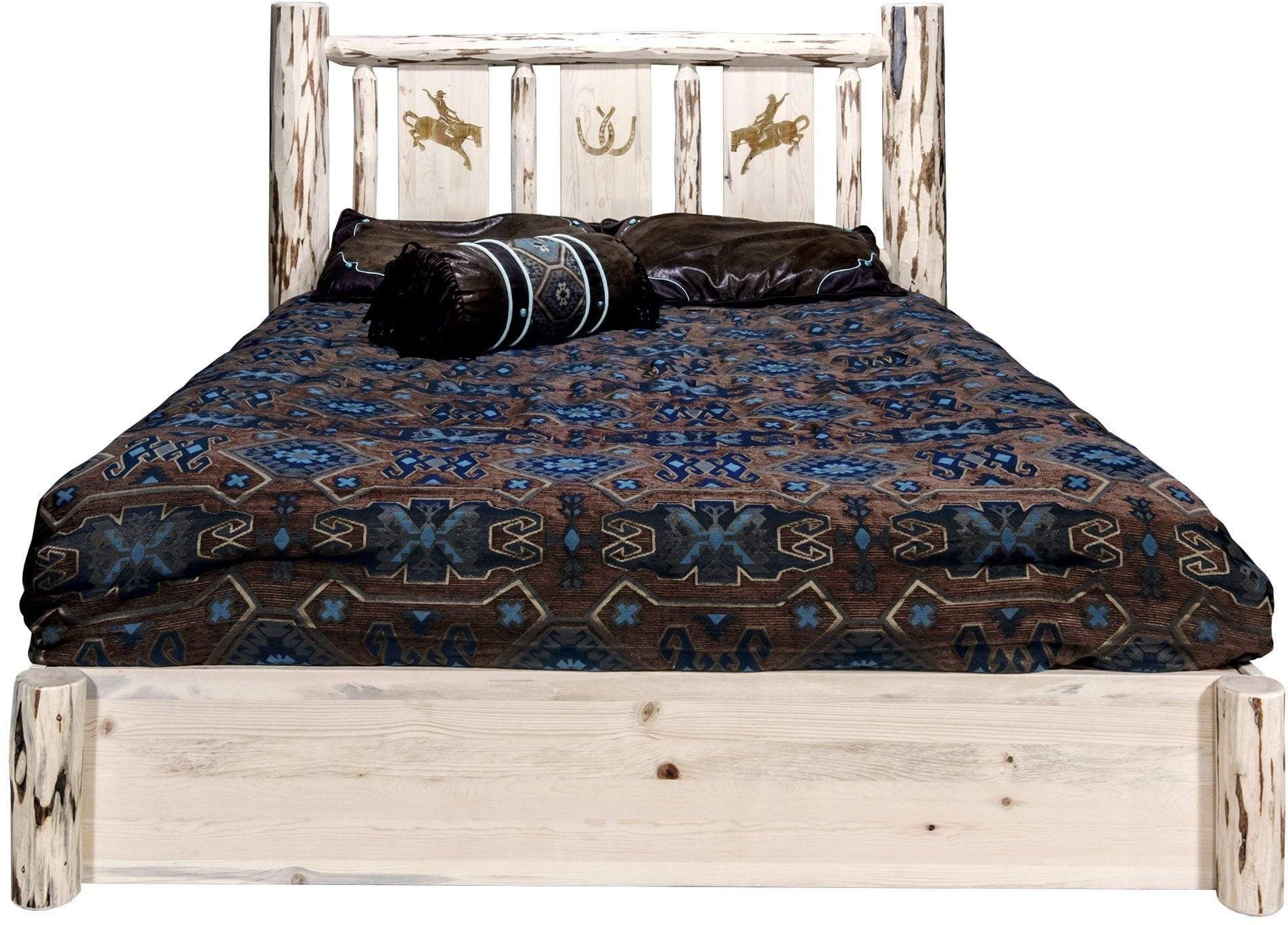 Montana Woodworks Montana Kollektion Queen Storage Platform Bett mit Lasergravur - Bereit zum Abschluss