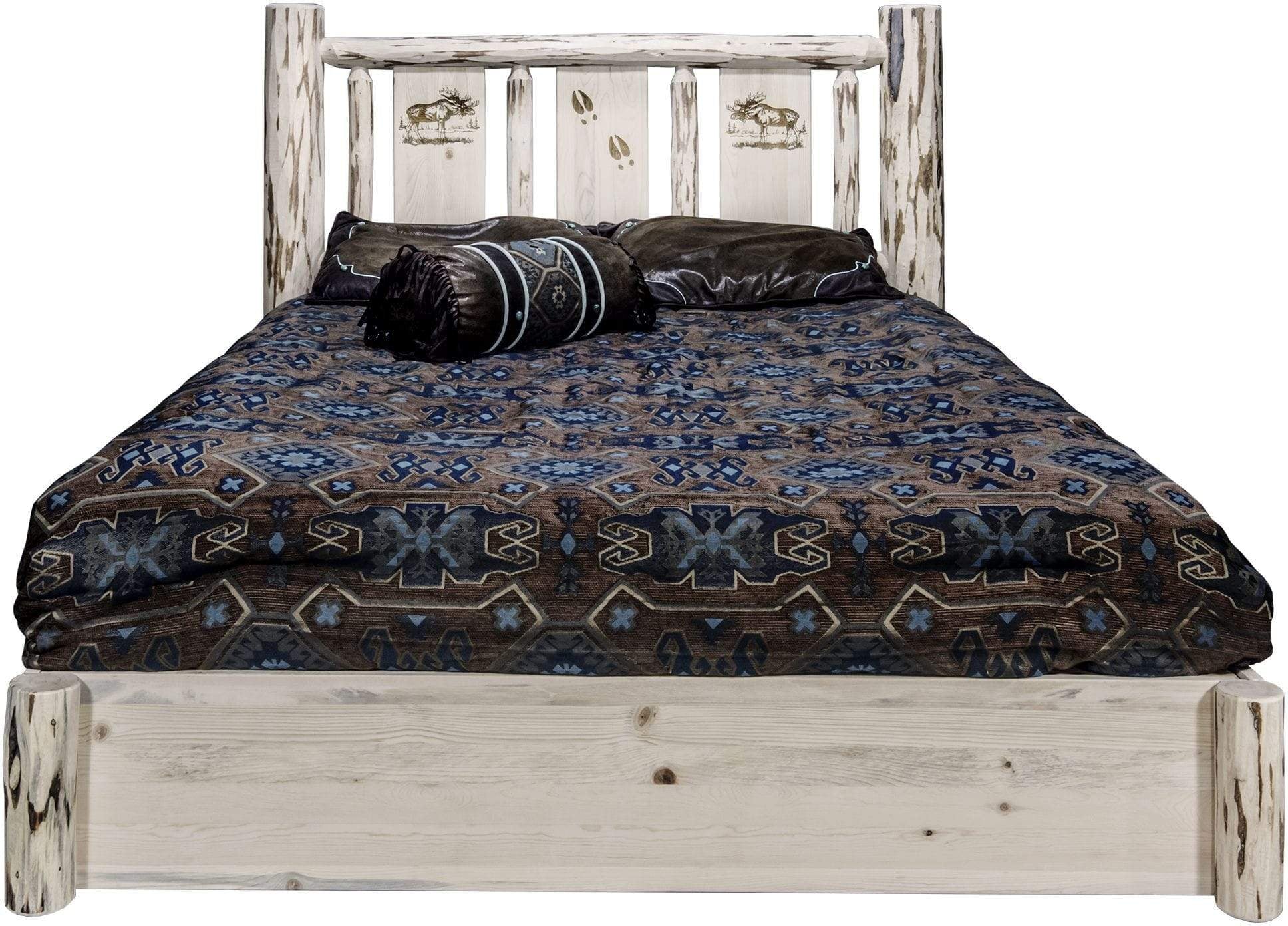 Montana Woodworks Montana Kollektion Queen Storage Platform Bett mit Lasergravur - Bereit zum Abschluss