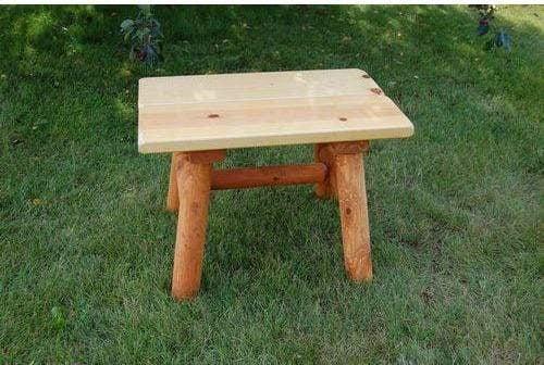 Moon Valley Rustic Cedar Log 25-Zoll-Outdoor-Endtisch