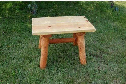 Moon Valley Rustic Cedar Log 25-Zoll-Outdoor-Endtisch