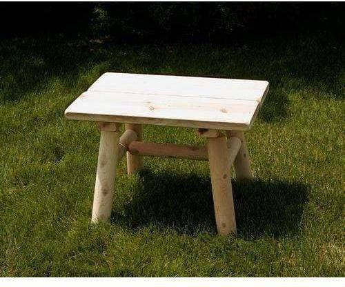 Moon Valley Rustic Cedar Log 25-Zoll-Outdoor-Endtisch