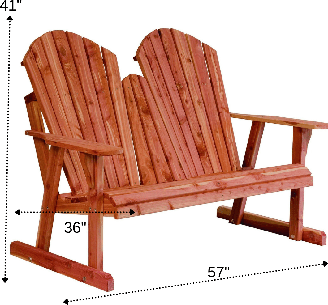 Nature's Lawn & Patio 4' Love Seat Bench auf Englisch