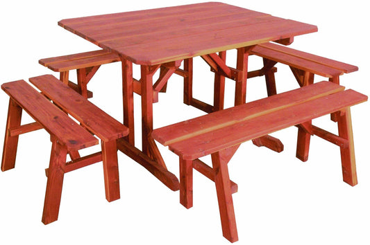 Natur Rasen & Patio 48' Holz Picknicktisch