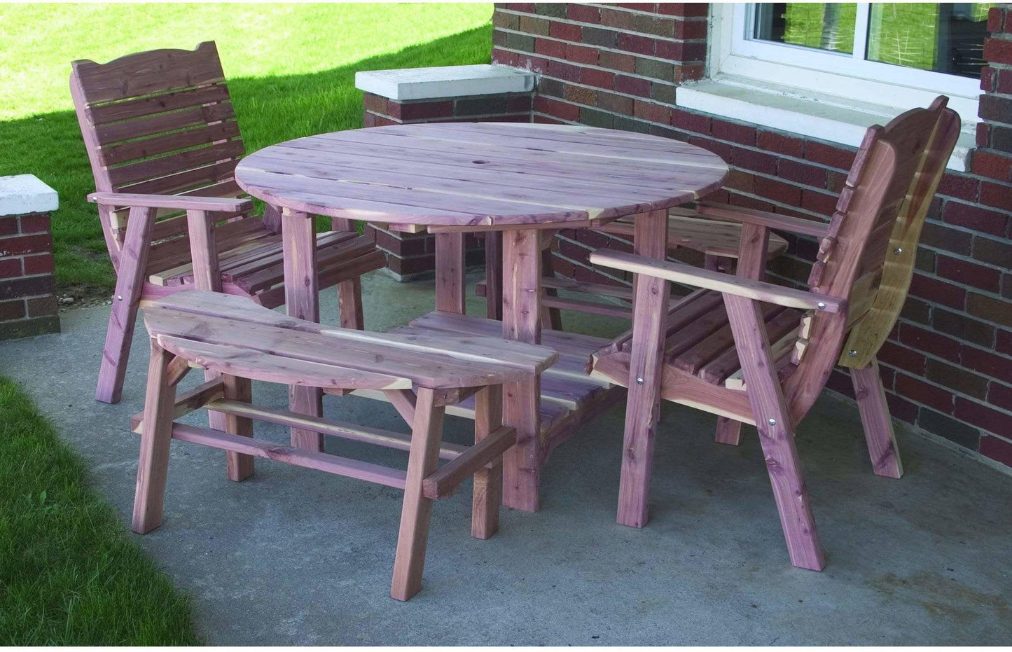 Natur Rasen & Patio 48' Holz Picknicktisch