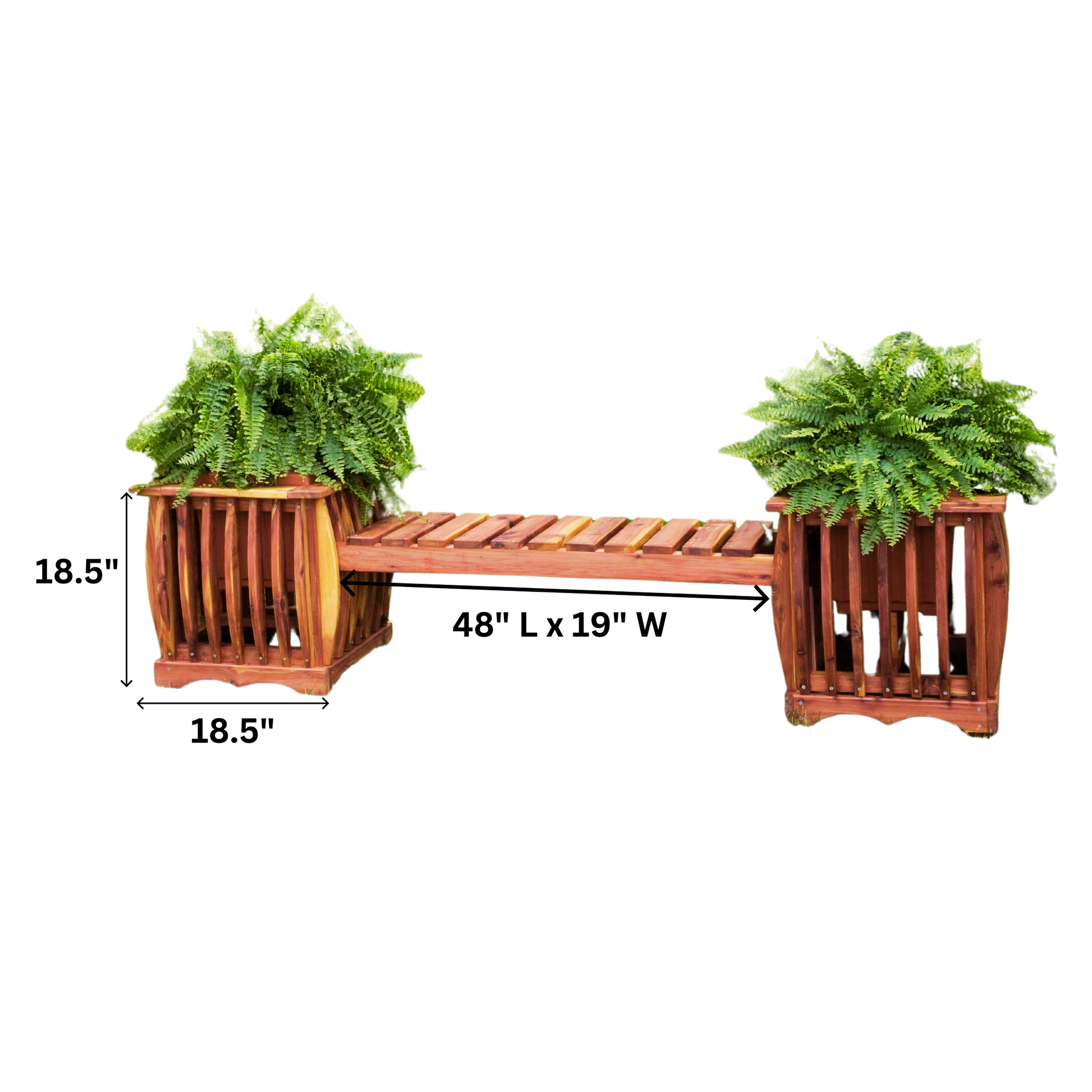 Naturrasen & Patio Pflanzer mit Center Sitzbank