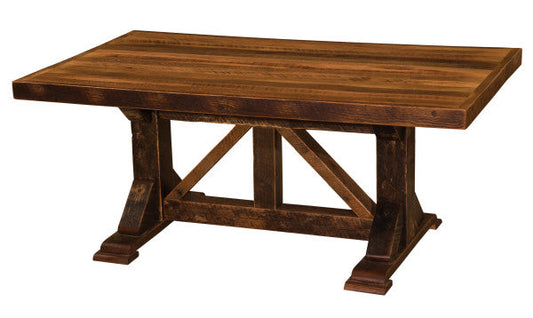 Fireside Lodge Barnwood Rechteck Homestead Esstisch mit Artisan Top