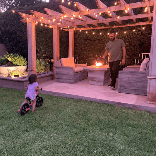 DIE AUSSENSTELLE PLUS Carson Wood Grain Fire Pit