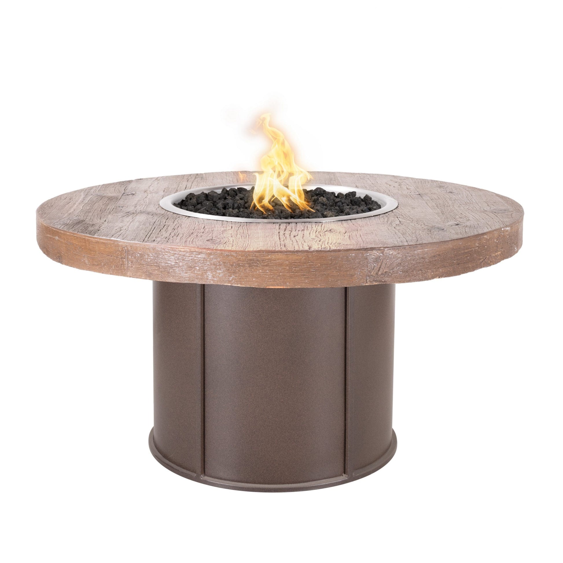 ← Der Outdoor PLUS Fresno 43' Stahl- und Holzkornfeuertisch
