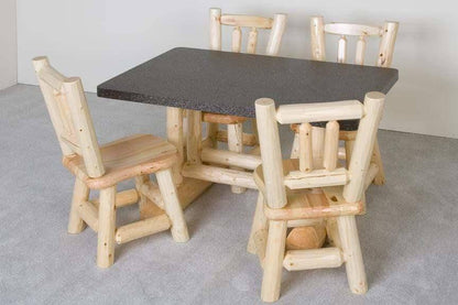 Viking Log Formica Trestle Esstisch