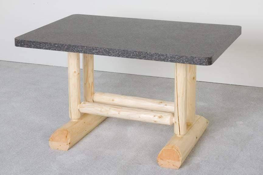 Viking Log Formica Trestle Esstisch
